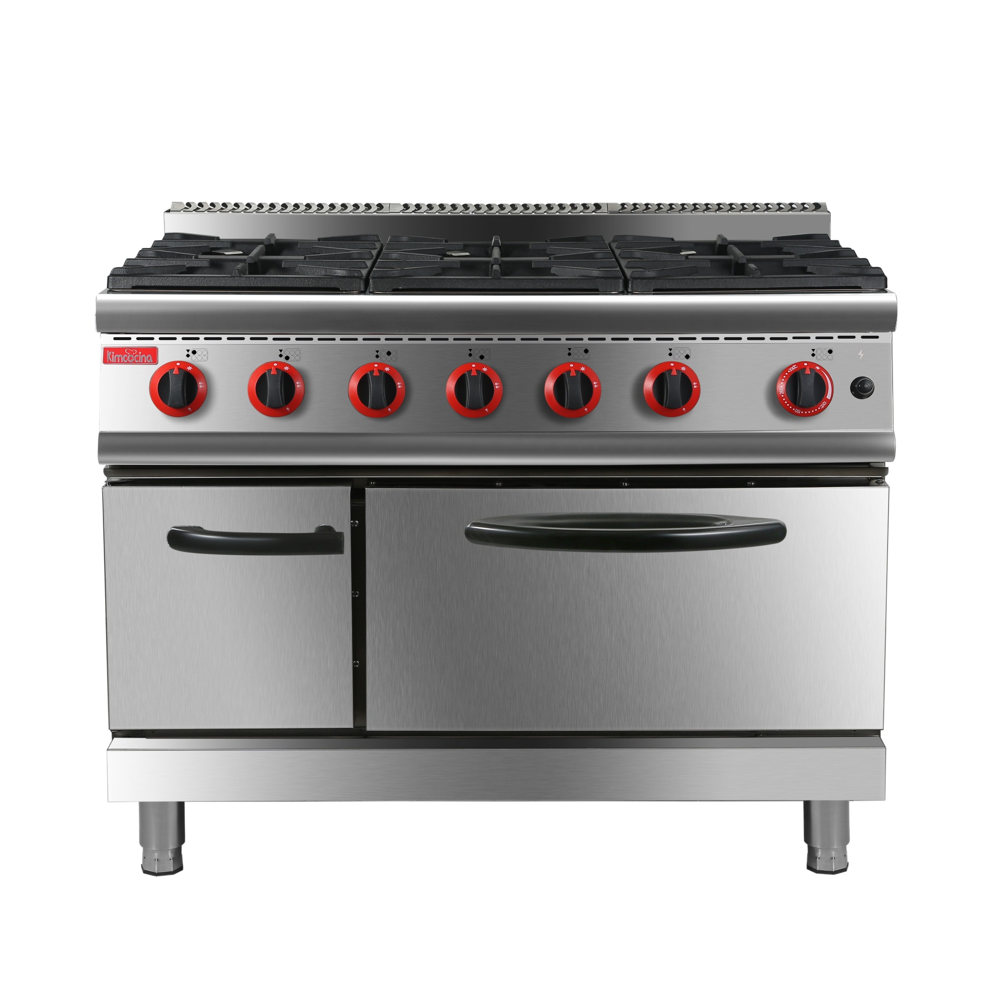 Kimcocina Cooking Range Premium Stove - 6 Burners - - 90cm Deep - incl Oven - Gas