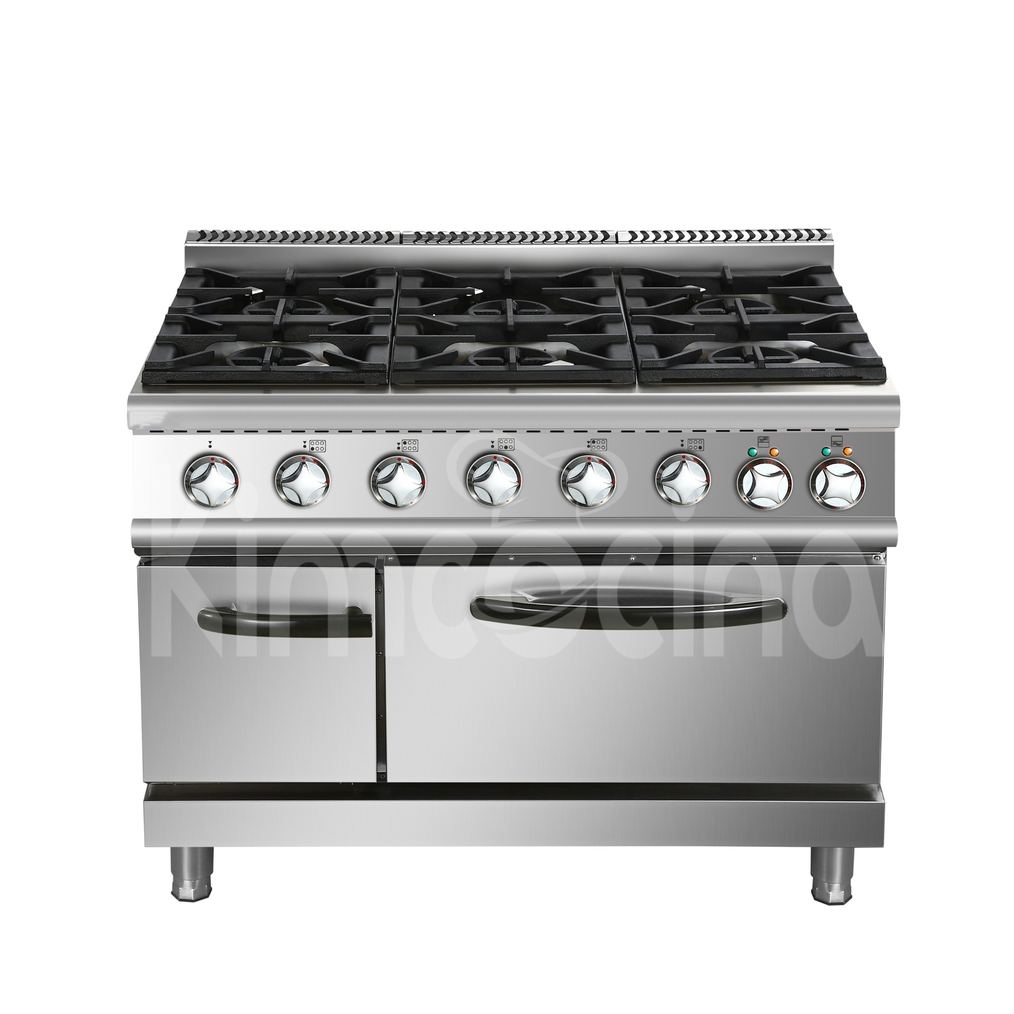 kimcocina 6-Burner Gas Range With Electric Oven Burner:USA Style