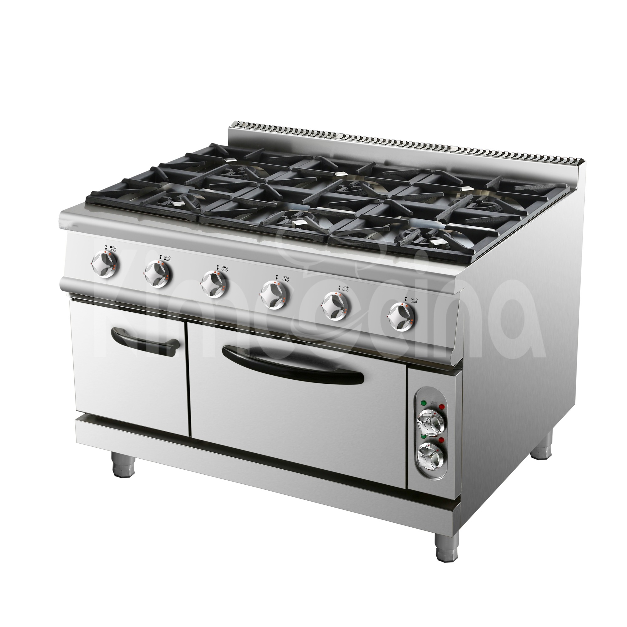 kimcocina 6-Burner Gas Range With Electric Oven Burner:Europa Style