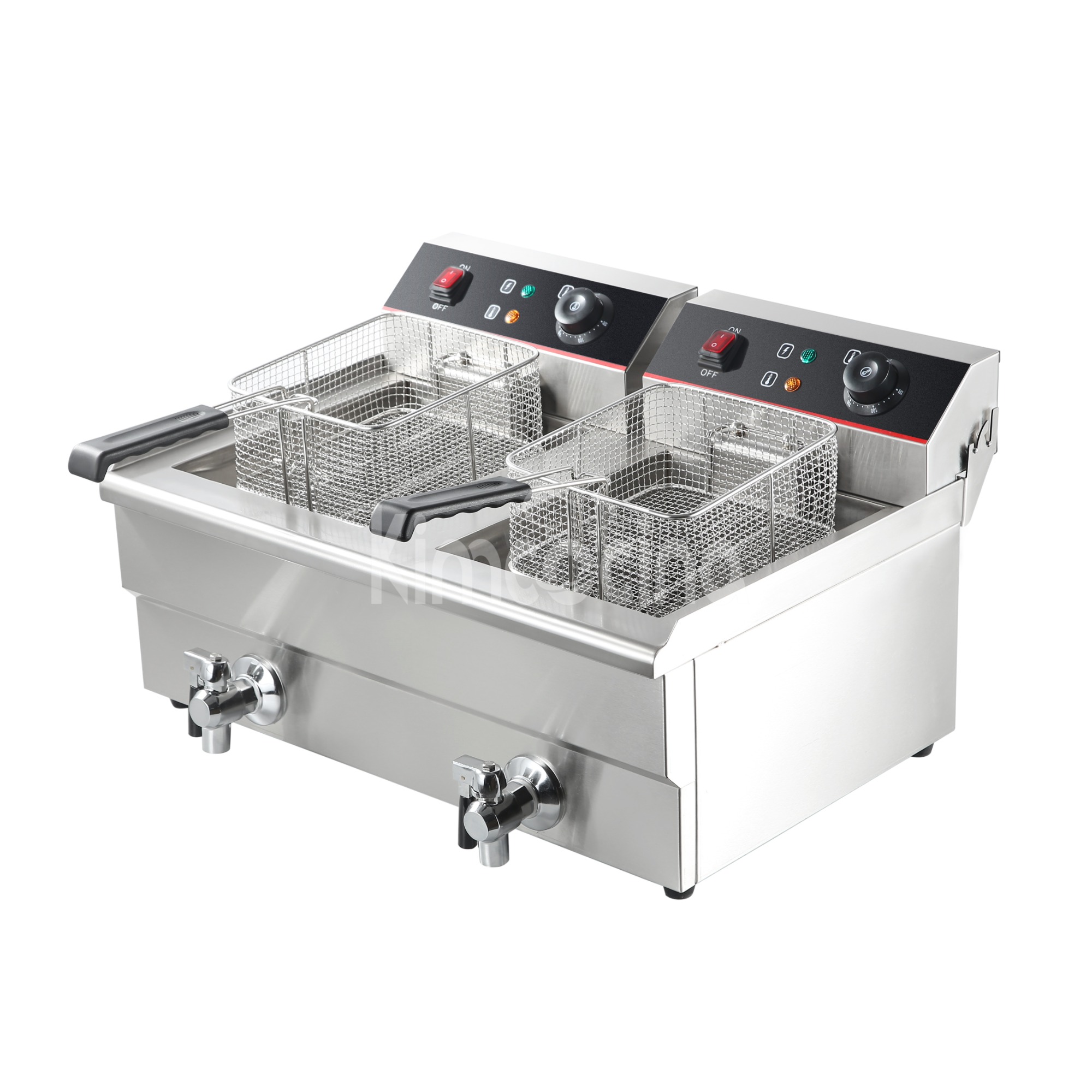 kimcocina 2-Tank 2-Basket Freidora electrica