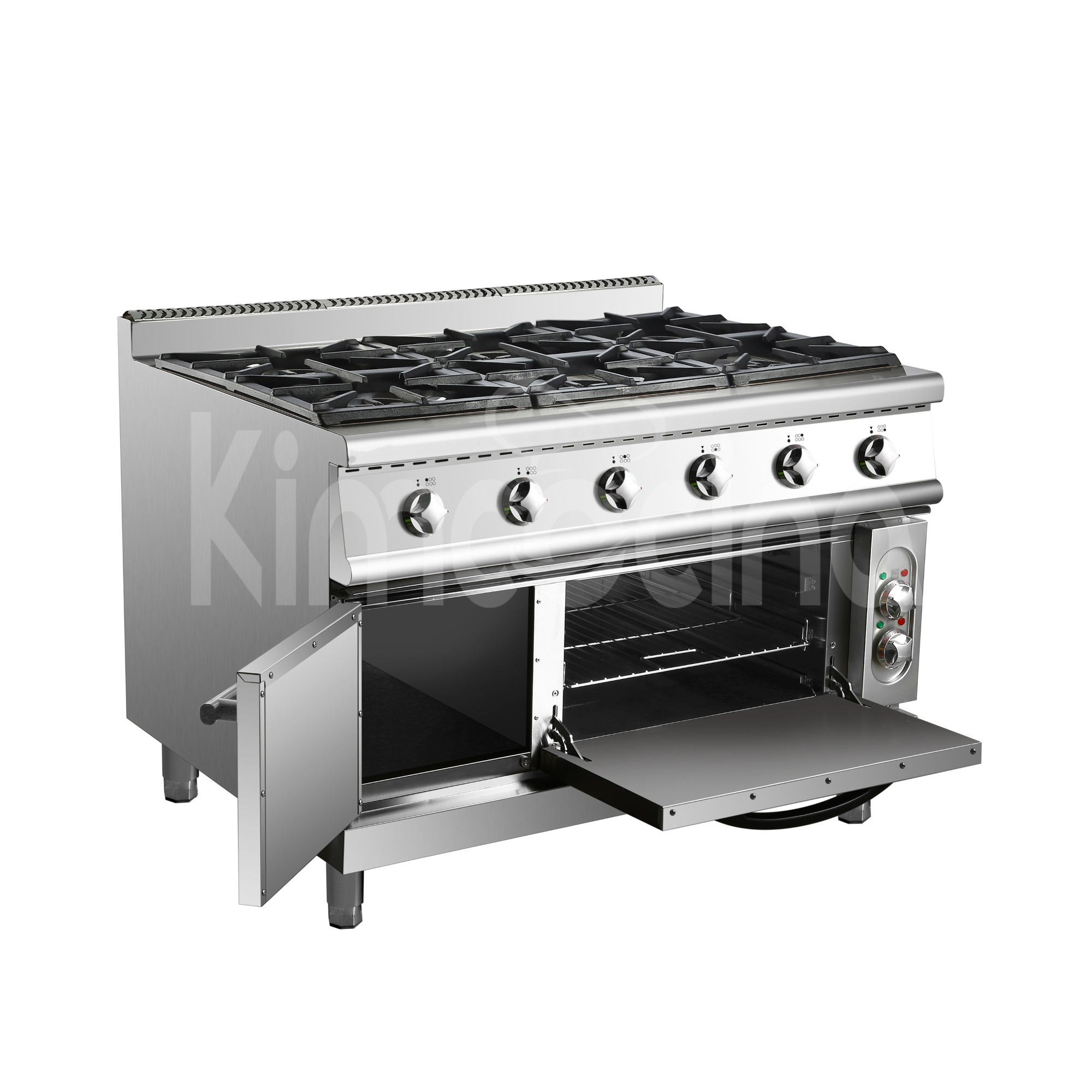 kimcocina 6-Burner Gas Range With Electric Oven Burner:Europa Style