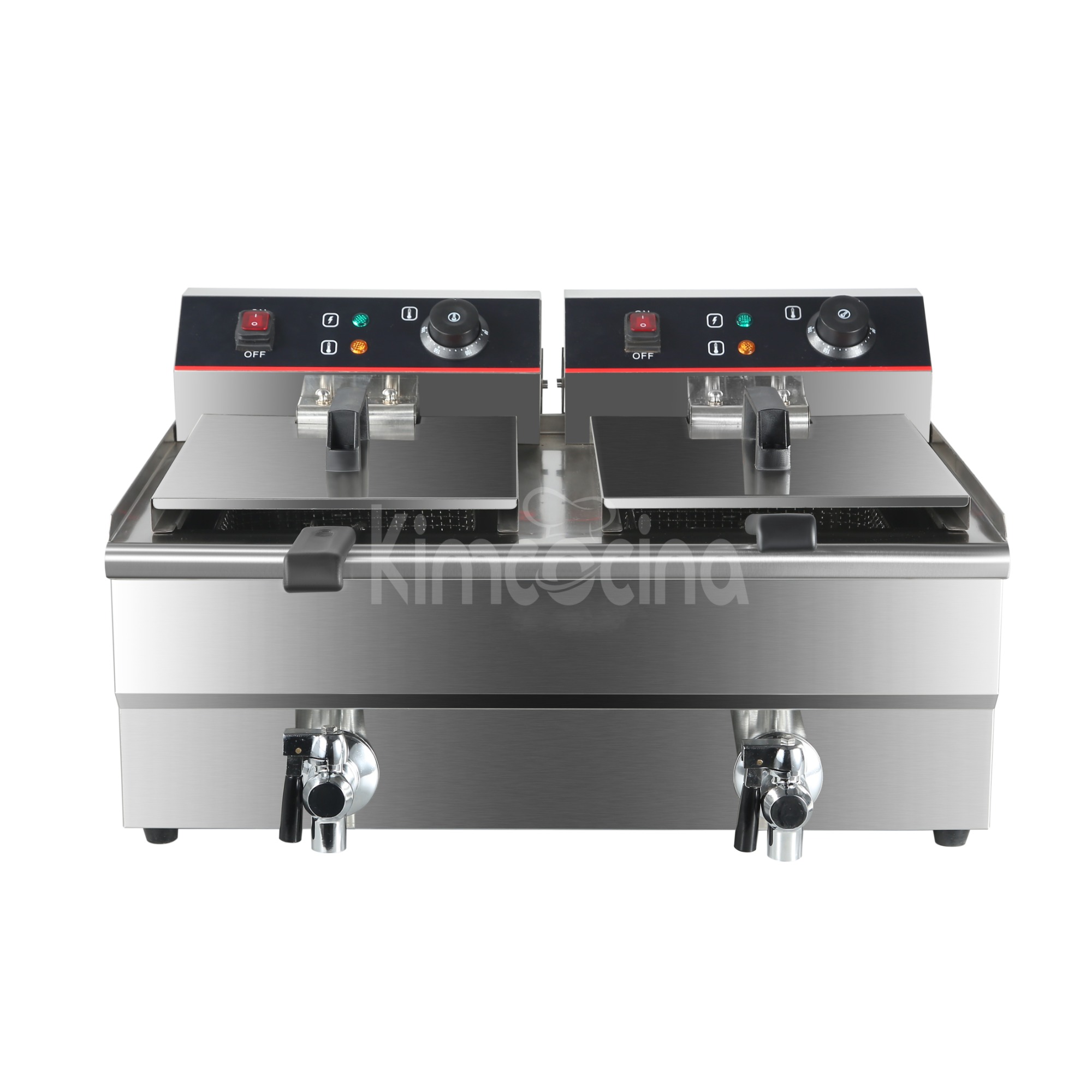 kimcocina 2-Tank 2-Basket Freidora electrica