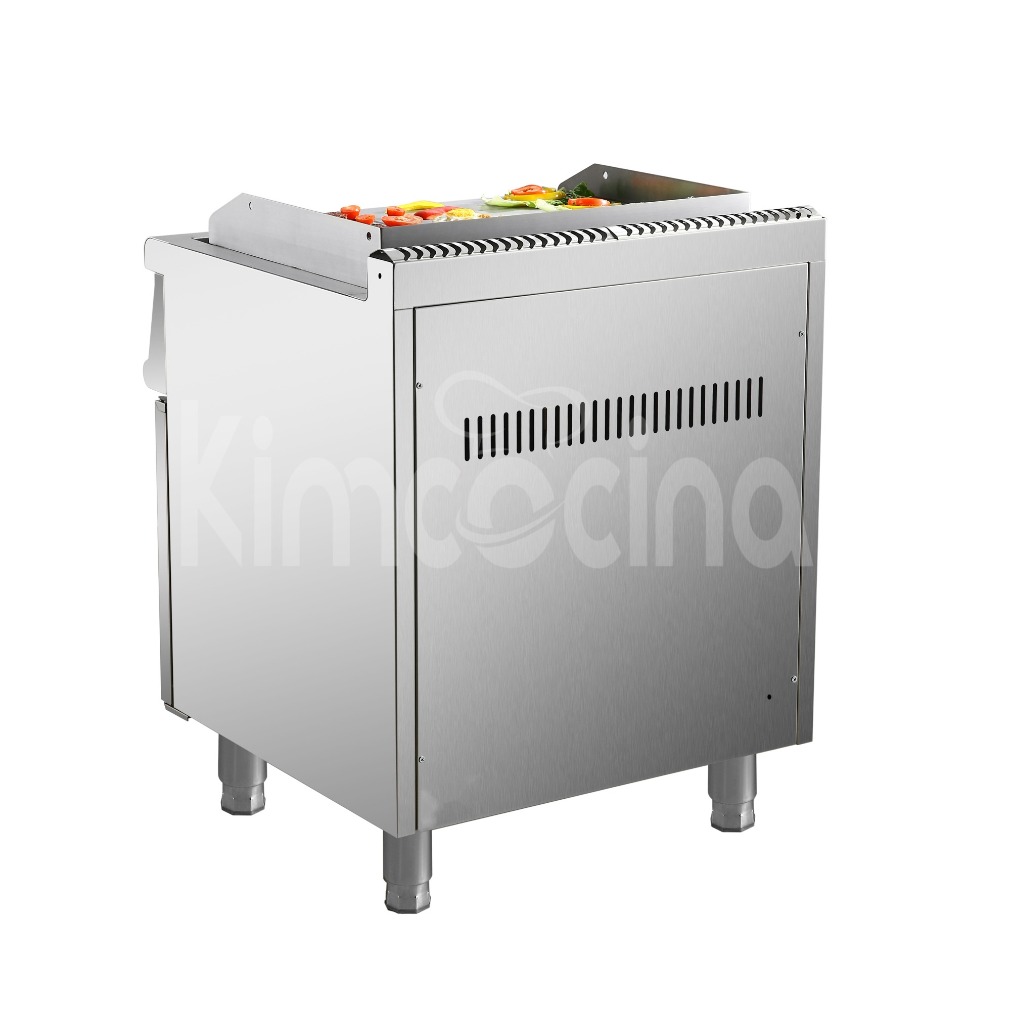 kimcocina Gas Griddle(2/3 Flat&1/3 Grooved) with Cabinet