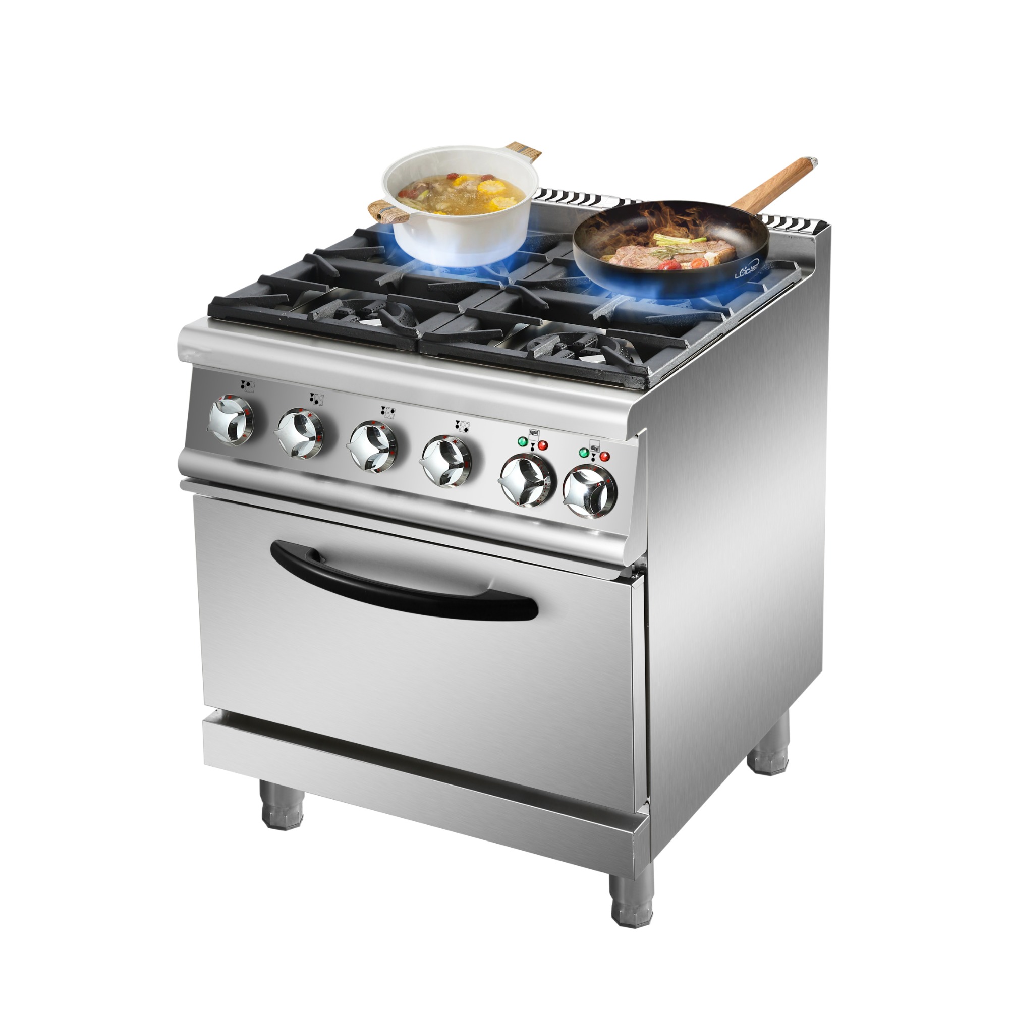 Cocina de gas de 4 quemadores con horno a gas: Estilo USA
