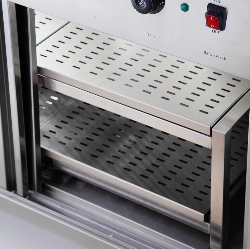 Kimcocina  Mobile Wet Bain Marie Top & Hot Cupboard with Heated Buffet Gantry (120cm)