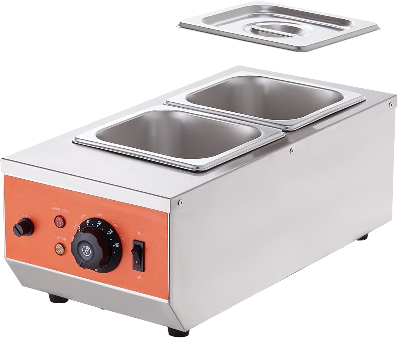 Chocolate Tempering Machine, 9 Lbs 2 Tanks Chocolate Melting Pot with TEMP Control 86~185℉, 800W Stainless Steel Electric Commercial Food Warmer For Chocolate/Milk/Cream Melting and Heating